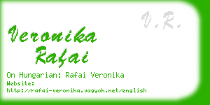 veronika rafai business card